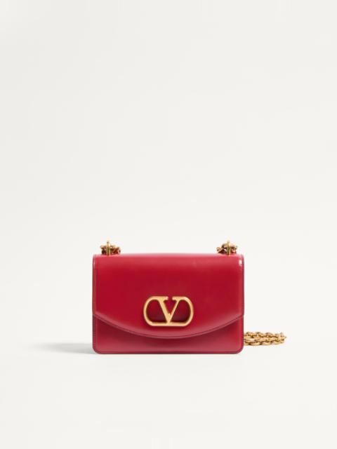 Valentino SMALL VALENTINO GARAVANI VAIN SHOULDER BAG IN SHINY CALFSKIN