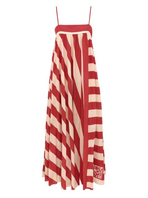 Zimmermann ROSELIGHT STRIPE MAXI DRESS