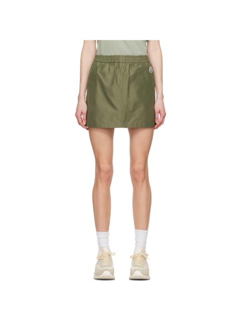 Green Flap Pocket Miniskirt
