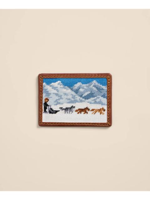 Brooks Brothers Smathers & Branson Needlepoint Dog Sledding Card Case