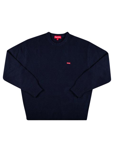 Supreme Supreme Textured Small Box Sweater 'Navy' | REVERSIBLE