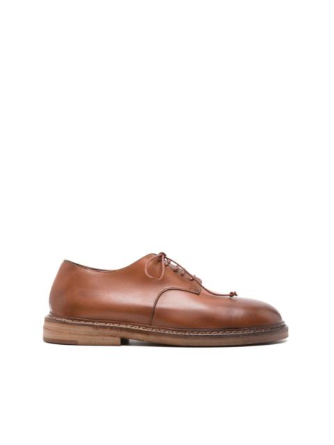 round-toe leather derby shoes