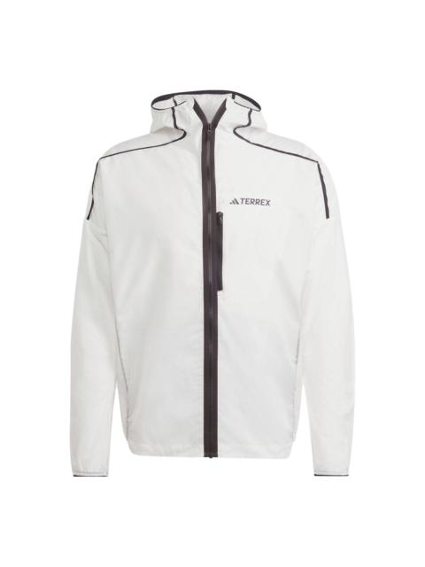 adidas Terrex Agravic Windweave Trail Running Windbreaker Jacket 'White' HT9389