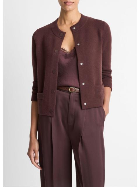 Vince Wool-Blend Shrunken Snap Cardigan