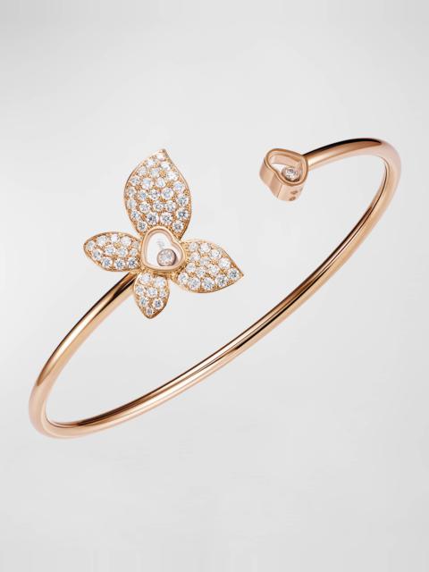 Happy Butterfly 18K Rose Gold Diamond Bracelet