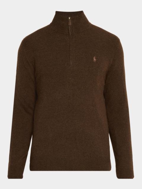 Polo Ralph Lauren Men's Merino Wool Quarter-Zip Sweater