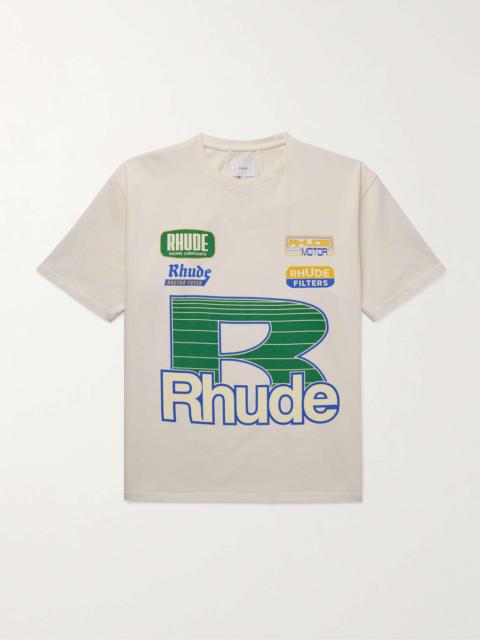Rhude Roadway Racing Printed Cotton-Jersey T-Shirt