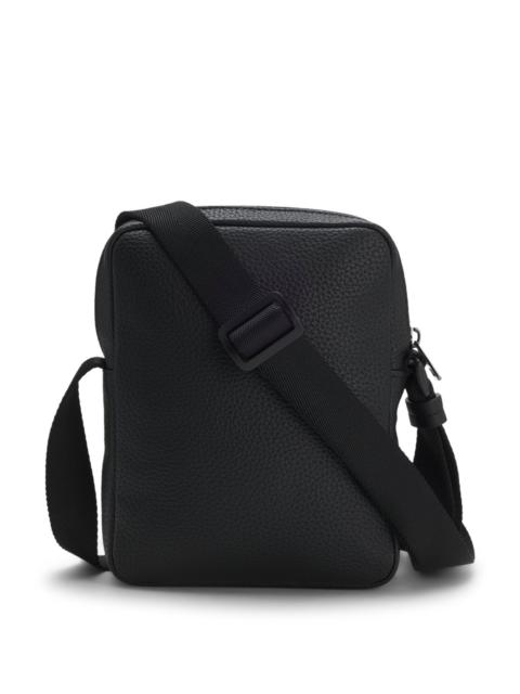HUGO GRAINED REPORTER BAG WITH STACKED-LOGO TRIM