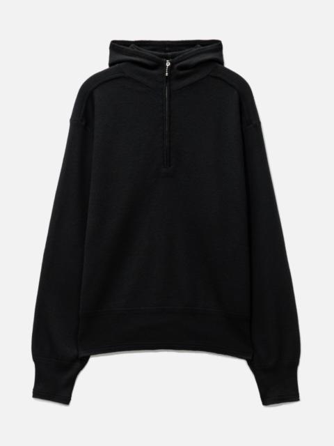 Burberry WOOL HALF-ZIP HOODIE