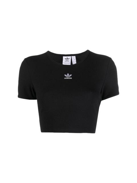 adidas Essentials ribbed crop top