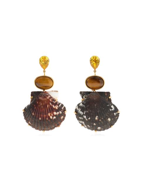 Jennifer Behr Augustine Gold-Plated Brass Multi-Stone Earrings multi