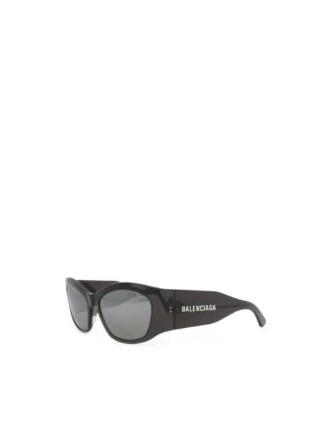 BALENCIAGA logo-print oversize sunglasses