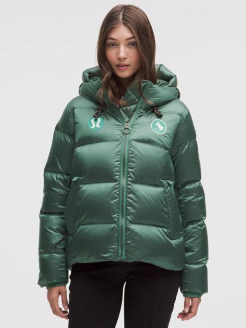lululemon Team Canada Women's Wunder Puff Large-Hood Jacket Shine *CPC Logo