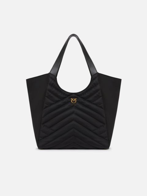 PINKO SHOPPER BAG IN PUZZLE-QUILTED RECYCLED FABRIC