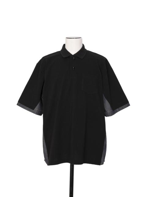 sacai Dungaree x Cotton Jersey Polo Shirt