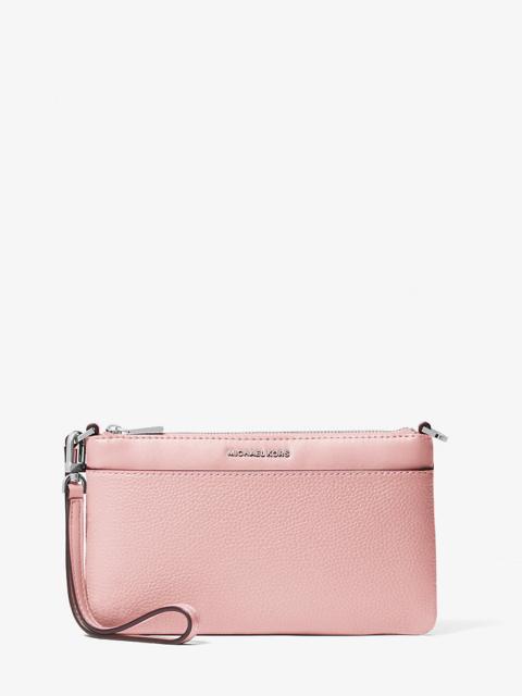MICHAEL KORS Jet Set Medium Pebbled Leather Convertible Wristlet