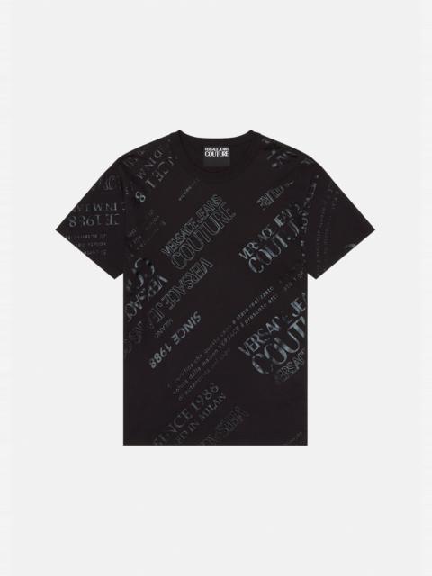 VERSACE JEANS COUTURE Etichetta Print T-Shirt
