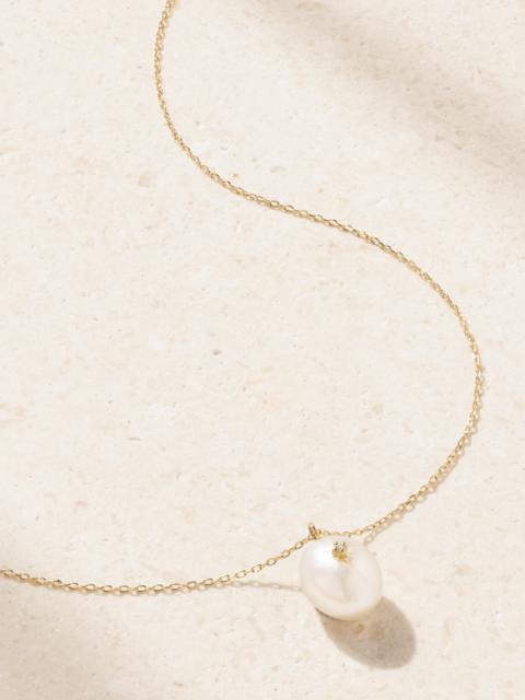 MATEO 14-karat Gold, Pearl And Diamond Necklace