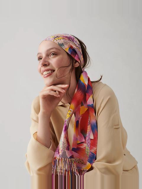 Hermès Marble Silk fringed muffler
