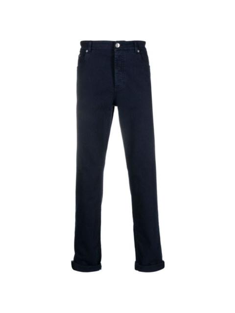 Brunello Cucinelli Mid-rise cotton straight jeans