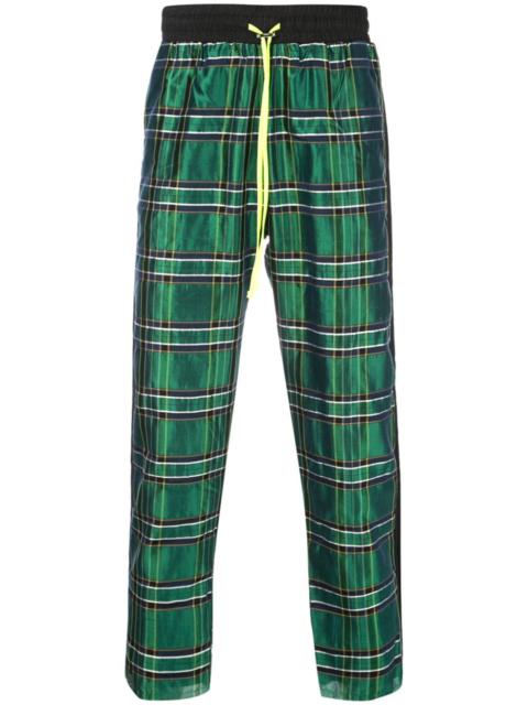 AMIRI silk plaid track pants