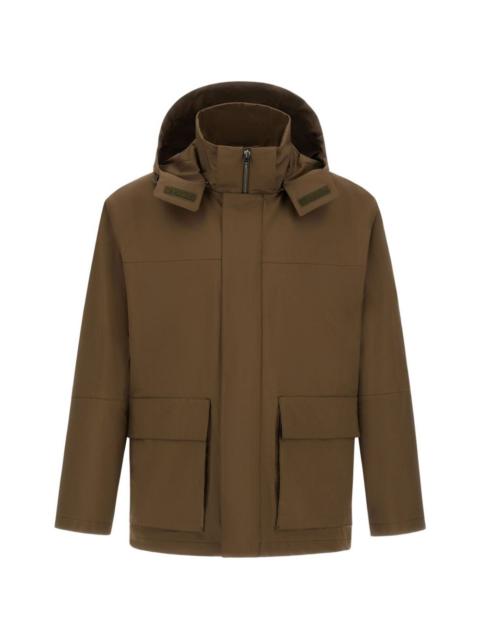 Herno flap-pocket hooded jacket
