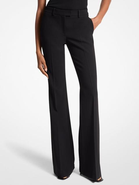 MICHAEL KORS COLLECTION Haylee Stretch Pebble Crepe Flared Trousers