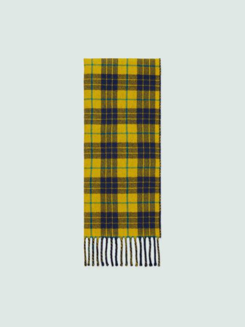 GUCCI GG and tartan wool jacquard scarf