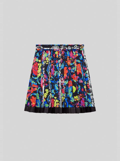 Barocco Garden Pleated Silk Skirt