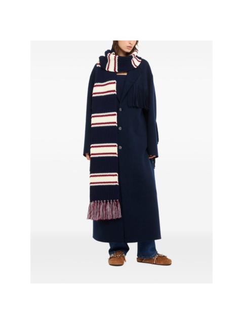 Alanui Rugby Club striped fringed scarf
