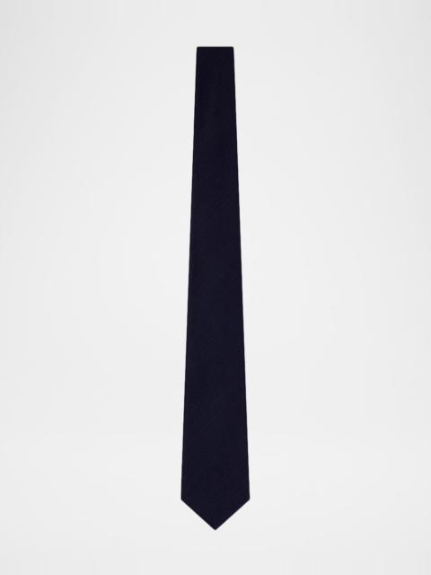 EMPORIO ARMANI Men's Chevron Jacquard Silk Tie