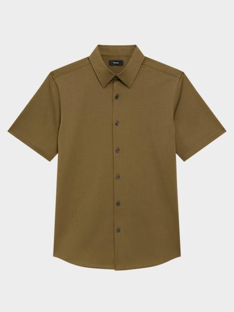 Theory Men's Irving Short Sleeve Shirt in Structure Knit