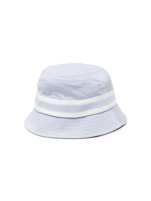 stripe-detail cotton bucket hat