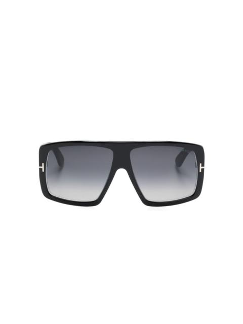 oversize-frame gradient-lenses sunglasses