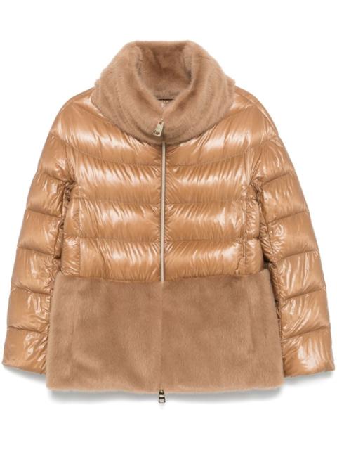 Herno faux-fur panel jacket