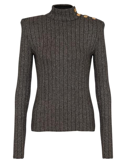 Balmain Ribbed Lurex Knit Jumper