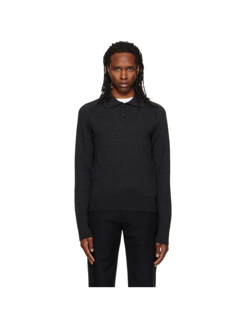 Studio Nicholson Gray Sark Knit Polo
