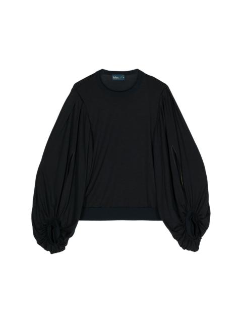 Kolor puff-sleeved wool-blend sweatshirt