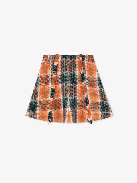 GANNI SKIRT IN CHECK WOOL
