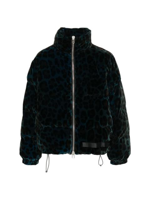 Trace leopard-print velvet jacket