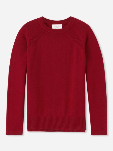 Derek Rose Women's Sweater Daphne Cashmere Red
