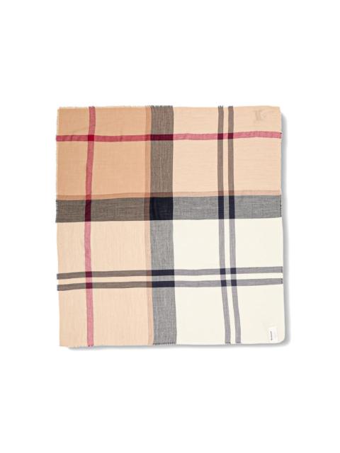 Barbour Saffron tartan fringed scarf