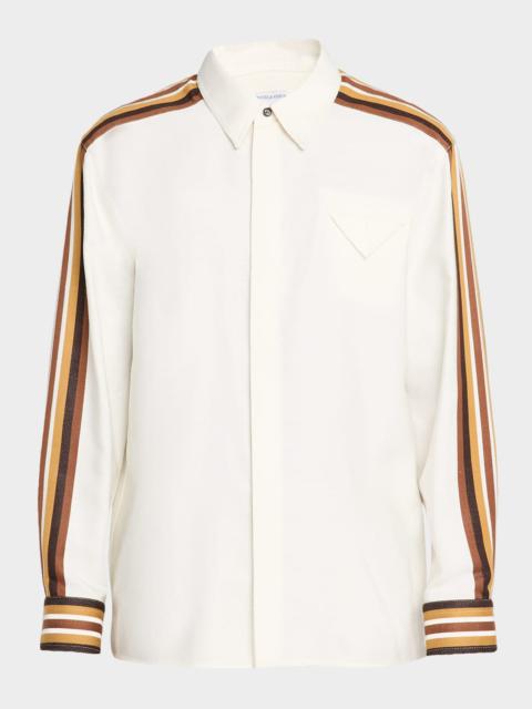 Bottega Veneta Men's Textured Stripe Sport Shirt