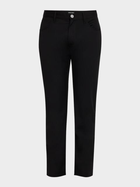 GIORGIO ARMANI Men's Wool Twill 5-Pocket Pants