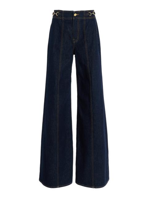 ULLA JOHNSON The Delphine High Rise Cotton Jeans dark wash