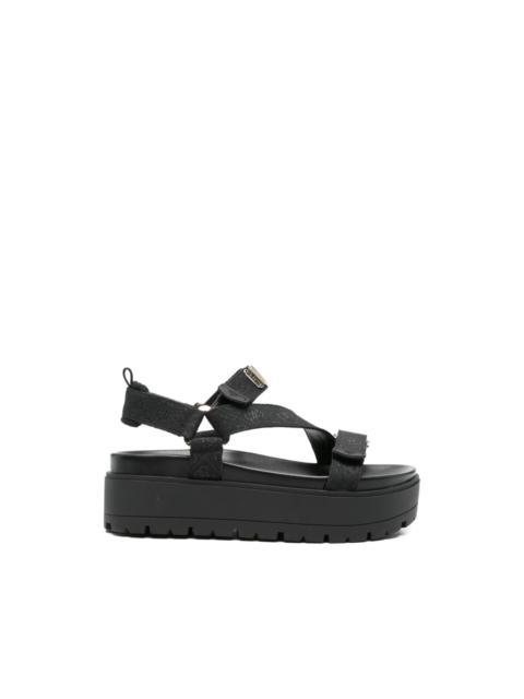 GUESS USA logo-lettering platform sandals
