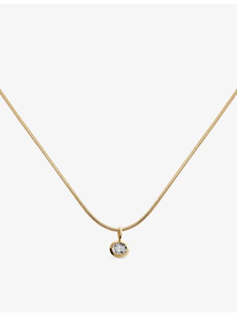 MONICA VINADER Oval 18ct Gold Vermeil And Lab-Grown Diamond Necklace