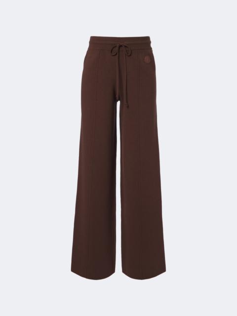 Moncler Wool, cotton, and cashmere-blend wide-leg pants