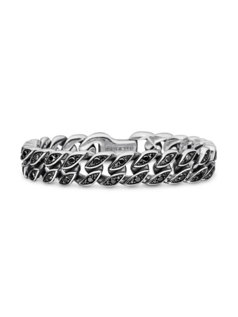 DAVID YURMAN Men's Curb Chain Bracelet in Sterling Silver - Black