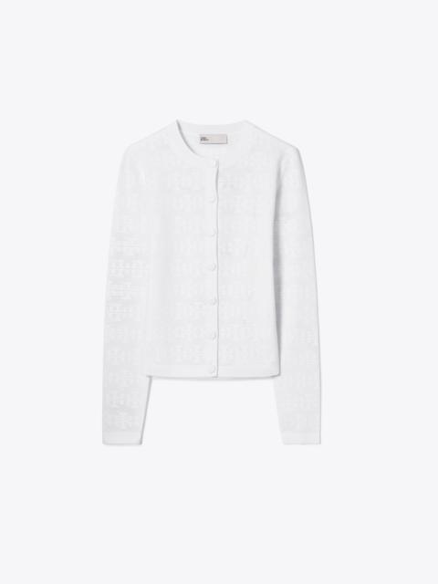 TORY BURCH Pointelle Viscose Cardigan